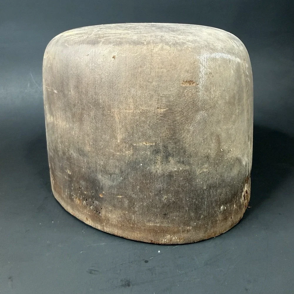 Antique Primitive Millinery Wood Hat Block Mold Form Hatter Tool Panamaw 7 3/8
